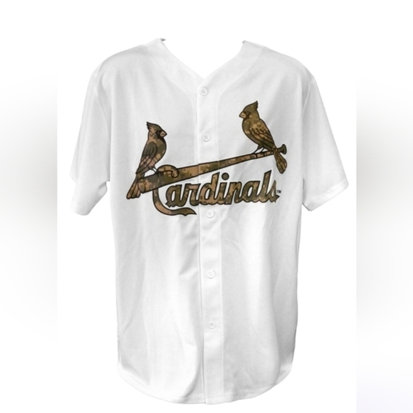 St. Louis Cardinals adult SGA XL Camo military baseball Jersey NWOT - Picture 6 of 15